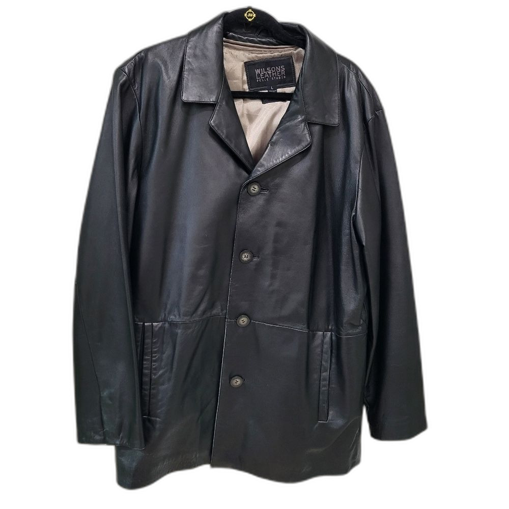 Men's Leather Jacket With Zip-out Lining Large